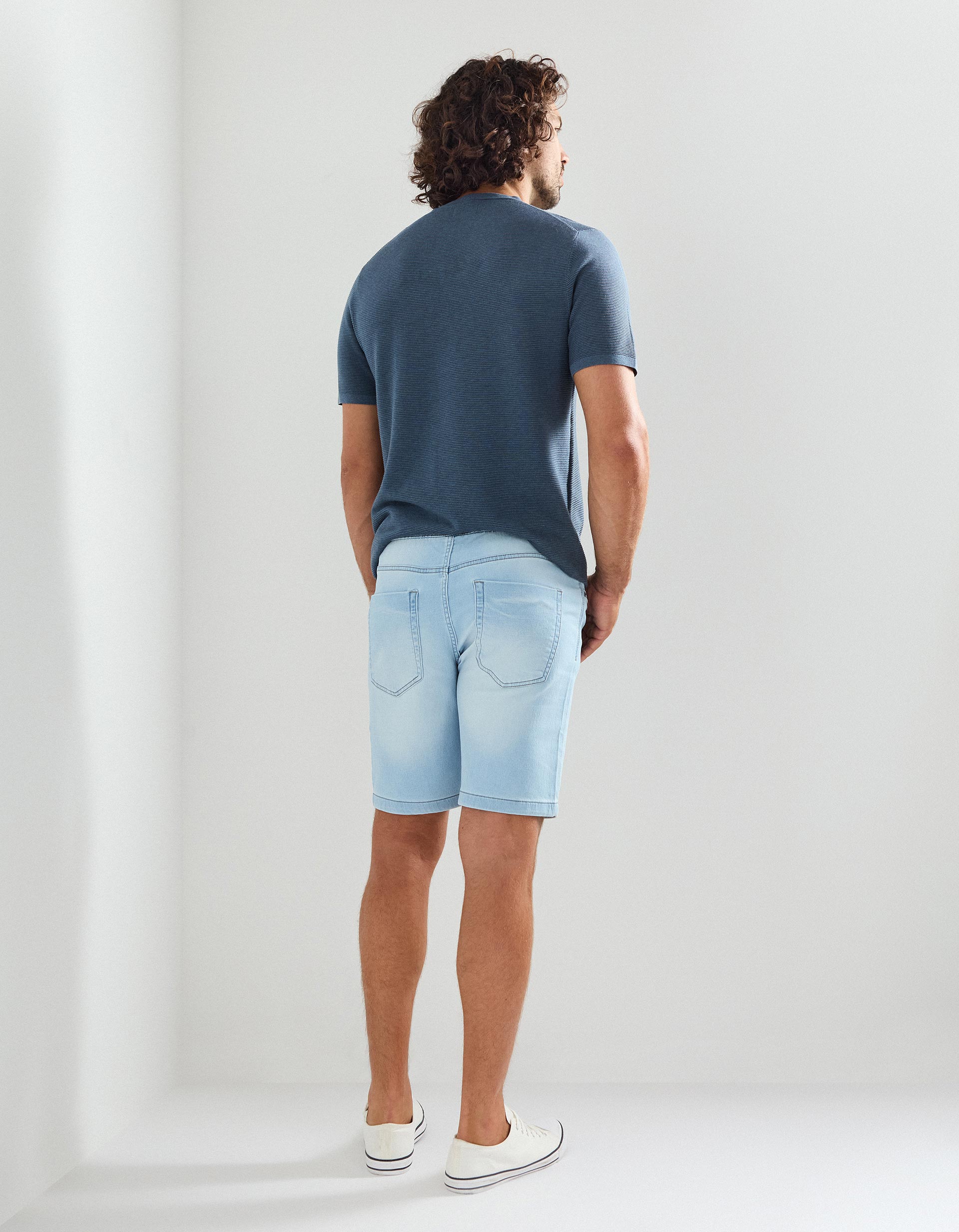 Calções de Ganga, Homem, Azul Claro