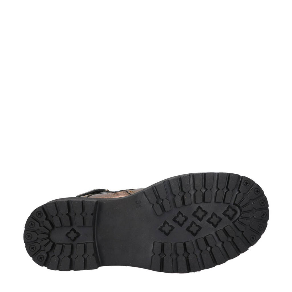 Braqeez Luna Leap leren veterboots brons