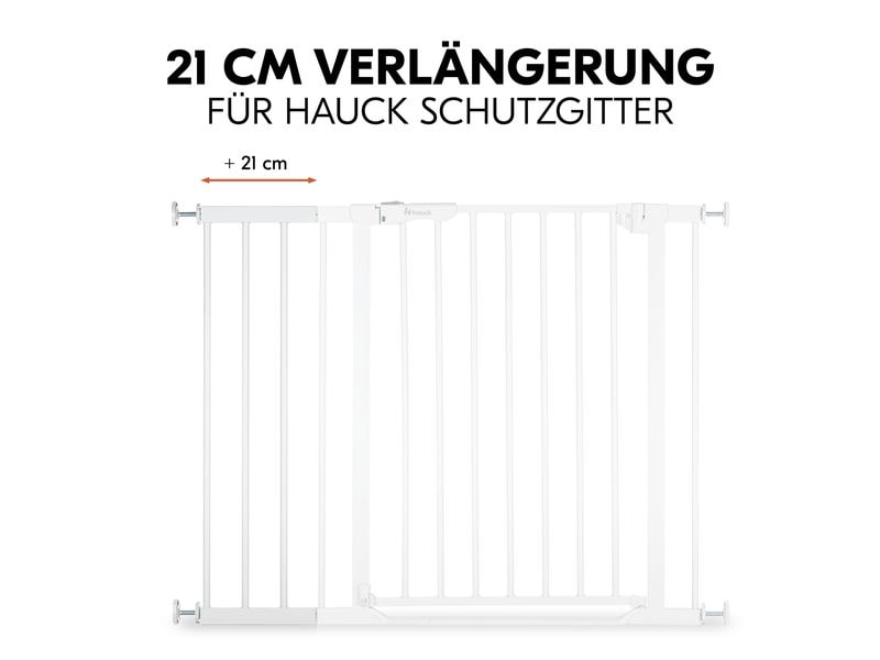 Hauck Verlängerung Türschutzgitter 21 cm Weiss Safety Gate Extension für gängige Hauck Schutzgitter