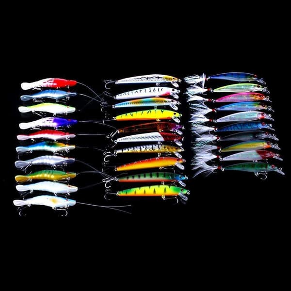 30-pack fiskesluk wobbler, Minnow mixed, Crankbait