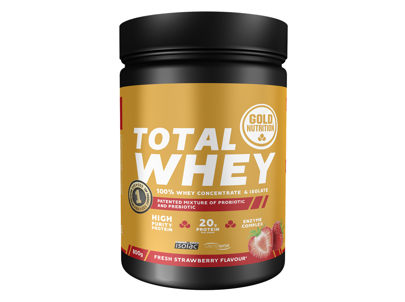 TOTAL WHEY GOLDNUTRITION MORANGO 800 G