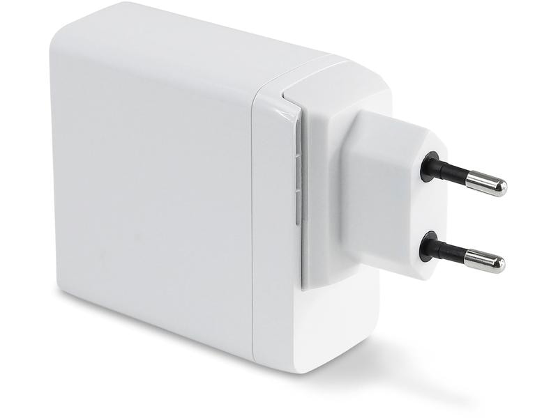 DICOTA Netzteil Universal Travel NB Charger GaN PRO 100 W Universelles Reise-Ladegerät mit 2x USB-C und 1x USB-A Anschluss