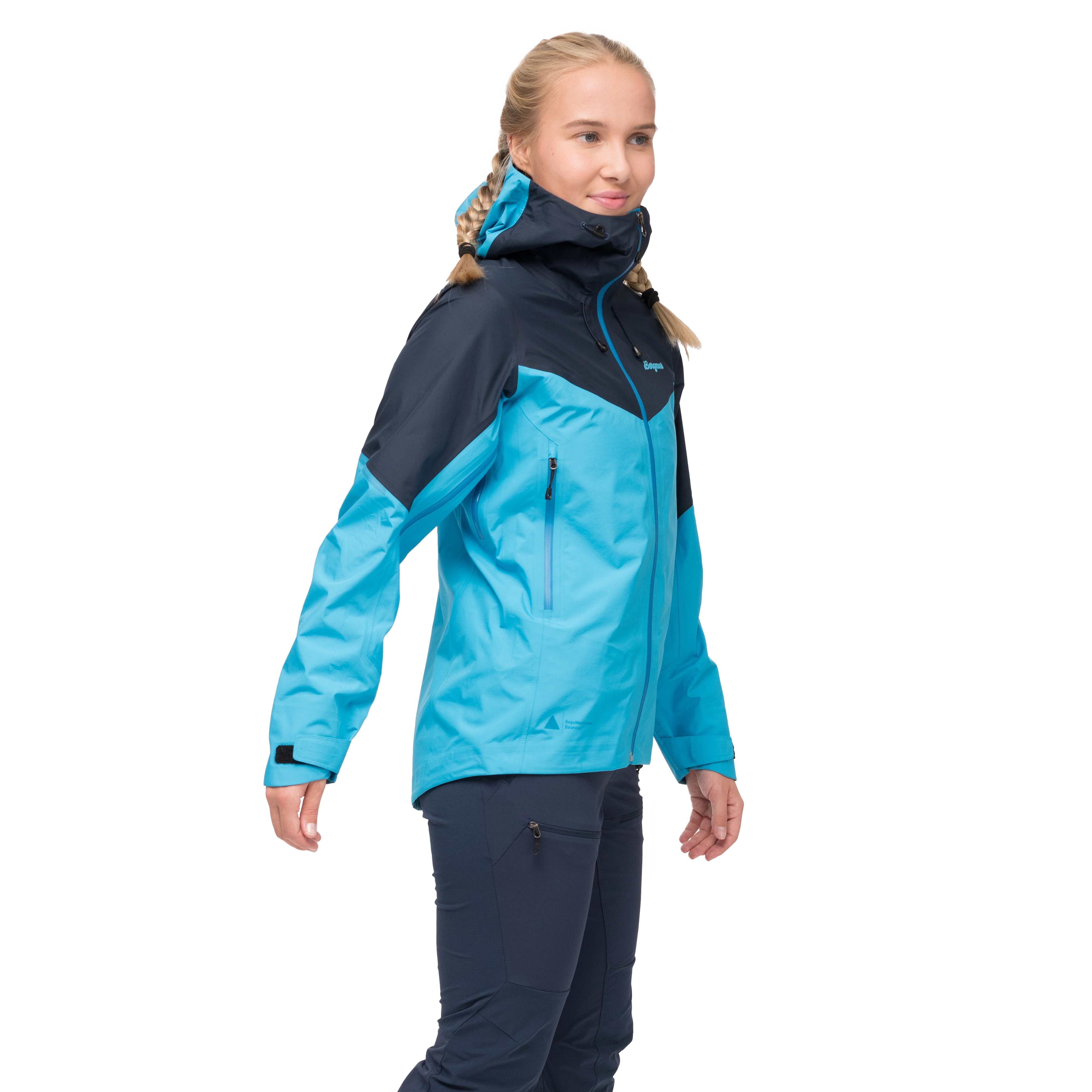 Rabot Light 3L Shell Jacket Women Aqua Lagoon / Navy Blue