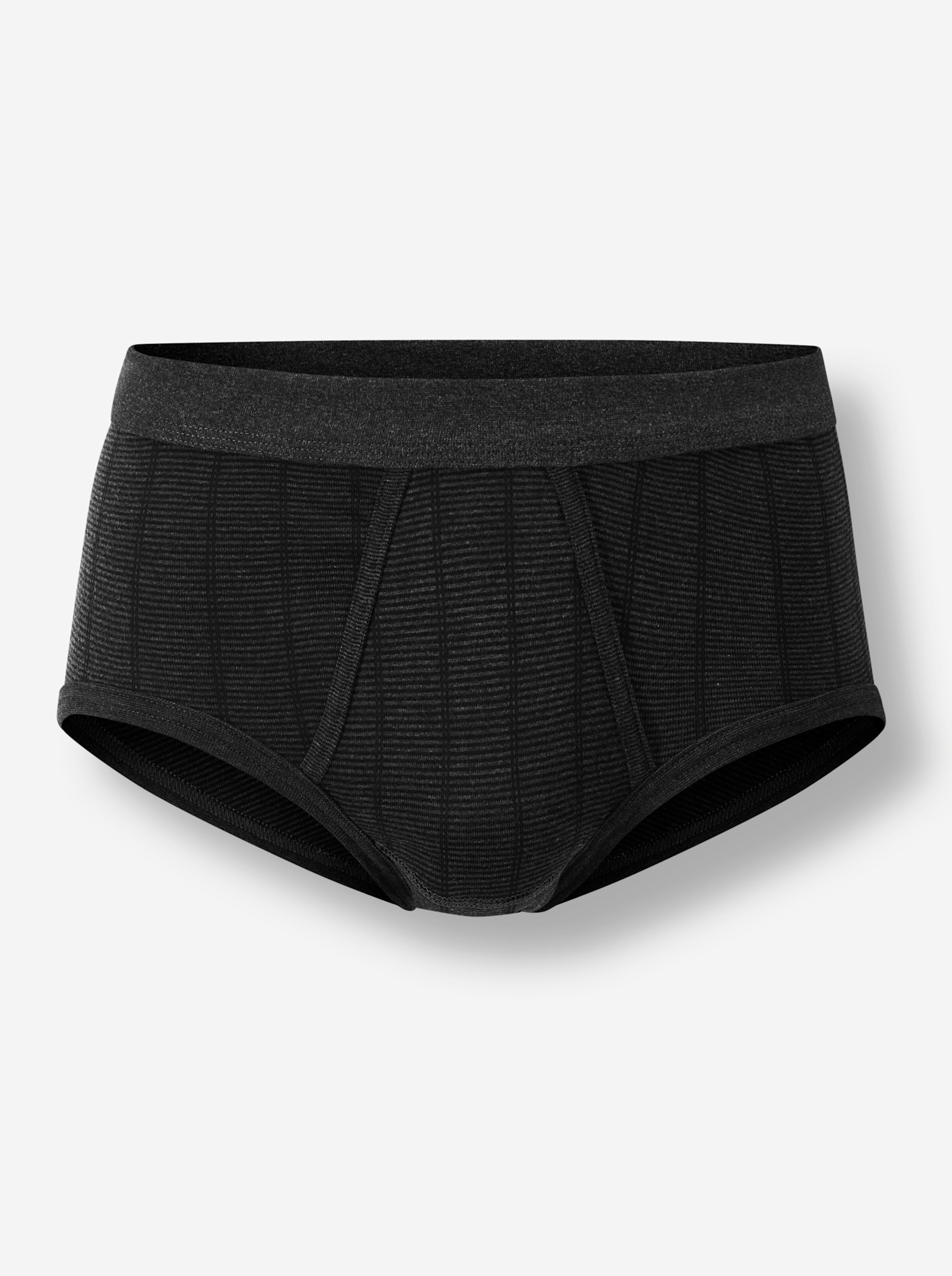 wäschepur men Slip in dunkelgrau-gestreift