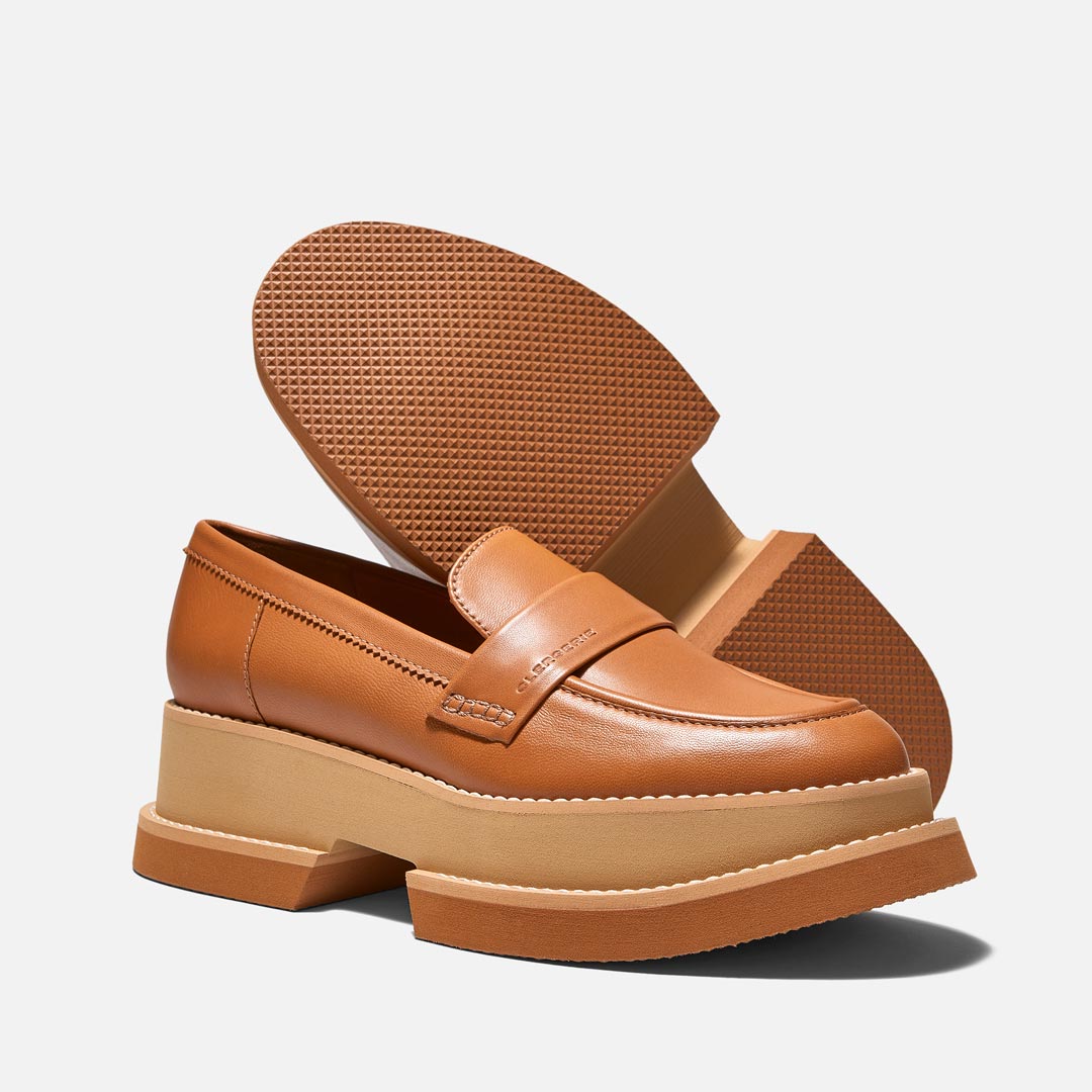 LOAFERS - BANEL loafers, rust lambskin || OUTLET