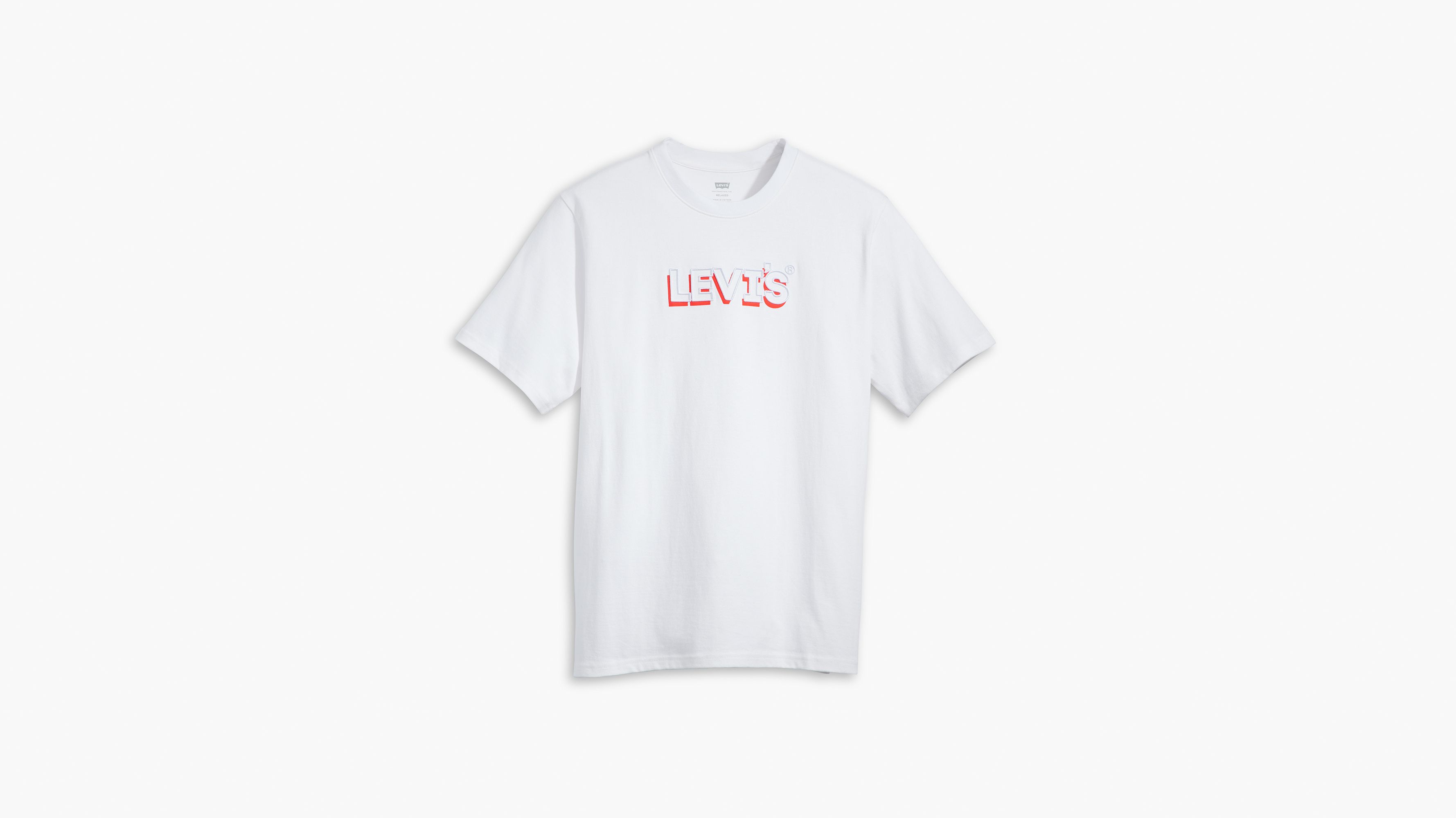T-shirt graphique Relaxed - Headline Drop Shadow White+ - Blanc