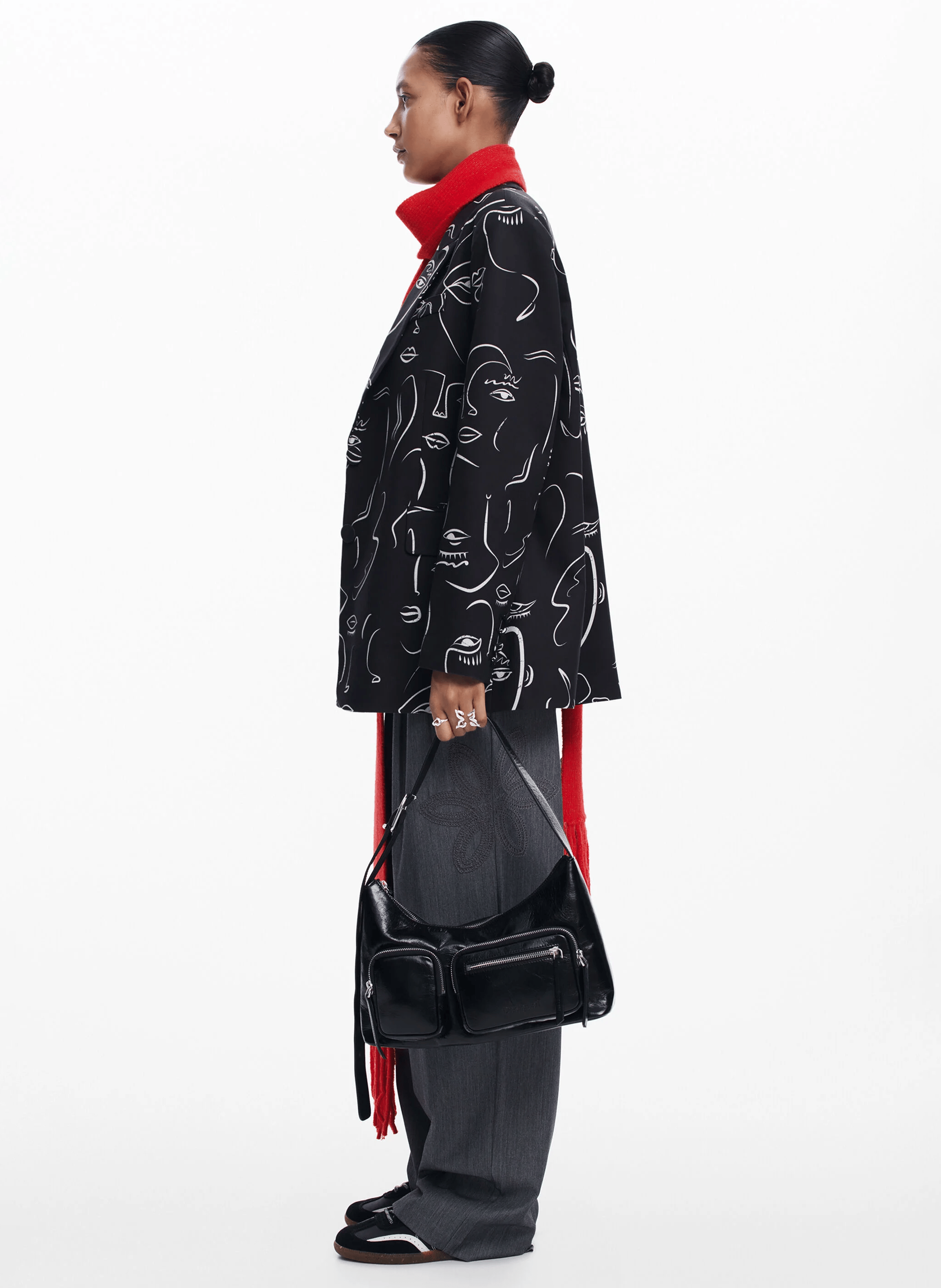 Veste de tailleur en coton mélangé | Noir