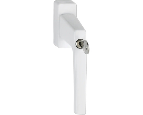 Hoppe raamkruk 2660344, wit, stiftlengte 35 mm, afsluitbaar, inclusief bevestigingsschroeven en sleutel.