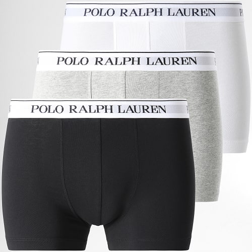 Lot De 3 Boxers Gris Chiné Noir Blanc