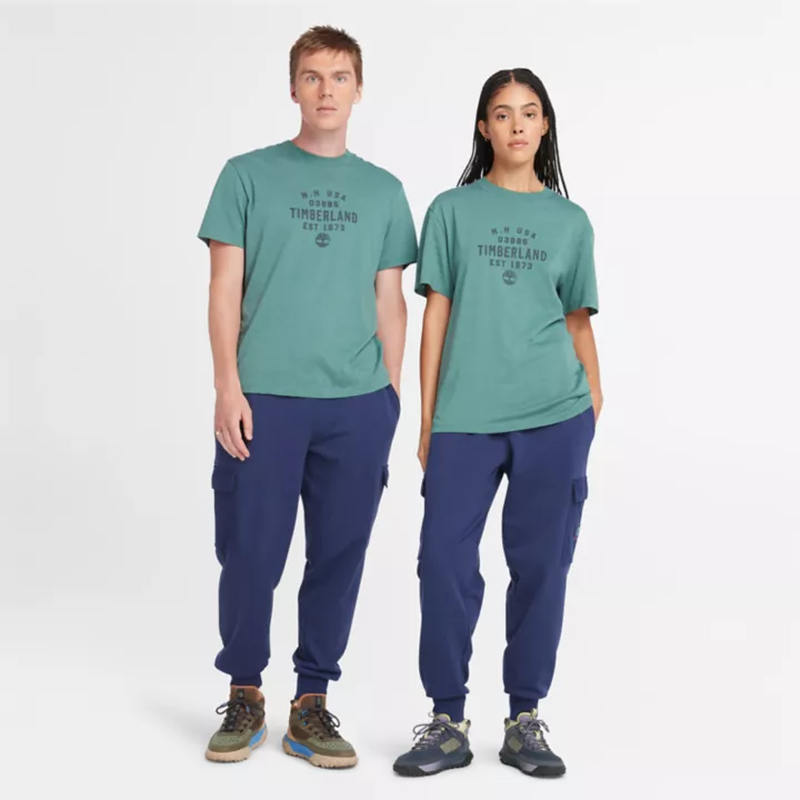T-shirt à motif en bleu sarcelle