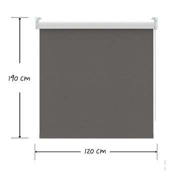 KARWEI rolgordijn verduisterend antraciet (kleurnr. 3664) 120x190 cm (bxh)