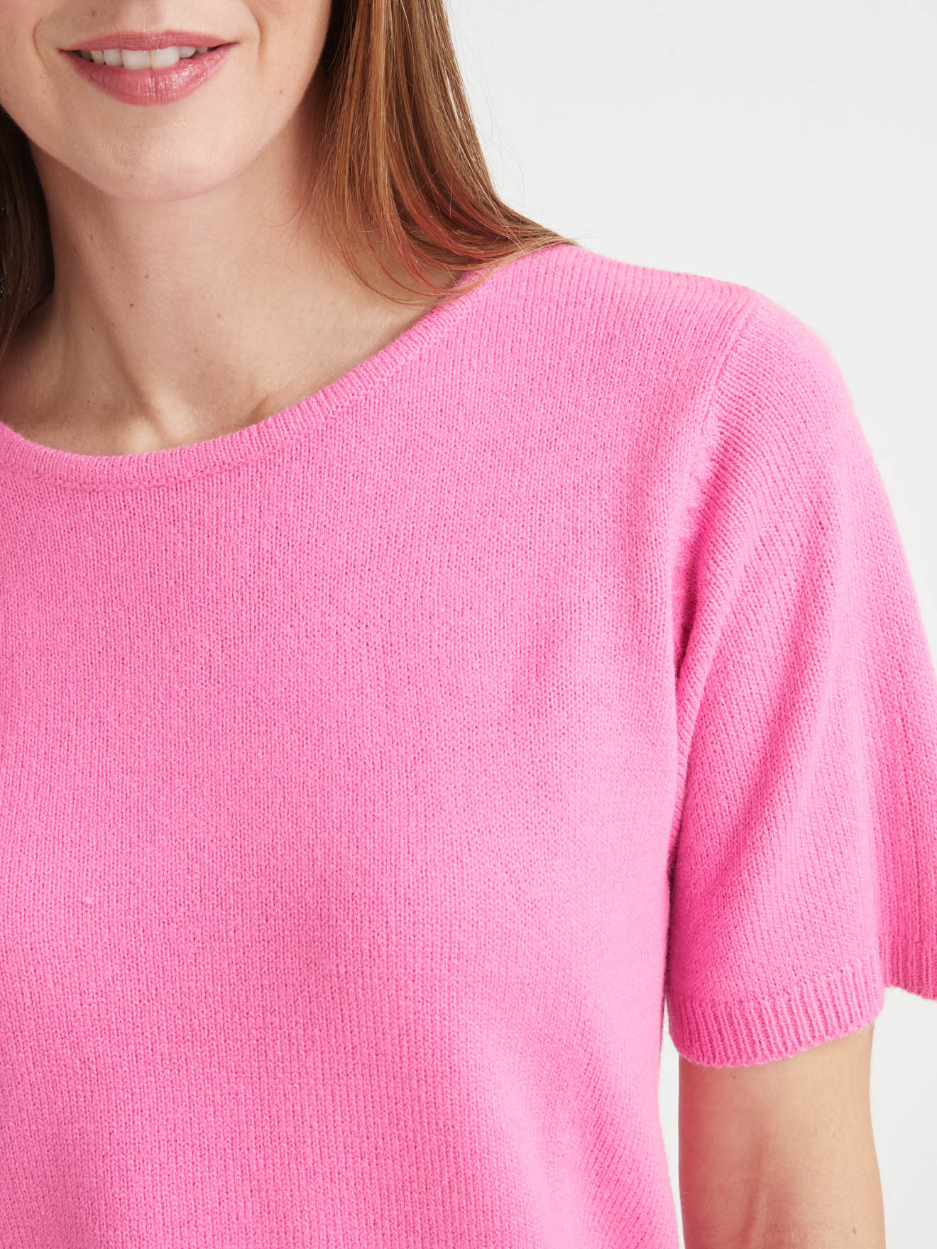 Pull manches courtes encolure ronde