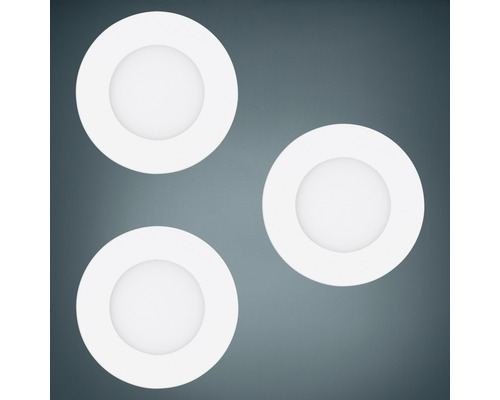LED Smart Light Inbouwspotset, Dimbaar, IP44, 2,8W, 360 lm CCT, Ø 8,5/7,5 cm, Wit, 230V, 3 Stuks - Compatibel met SMART HOME van hornbach