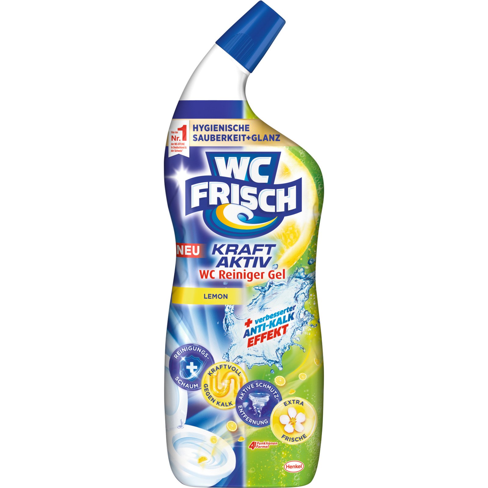WC Frisch WC Reiniger Gel Kraft Aktiv Lemon 2 x 750 ml
