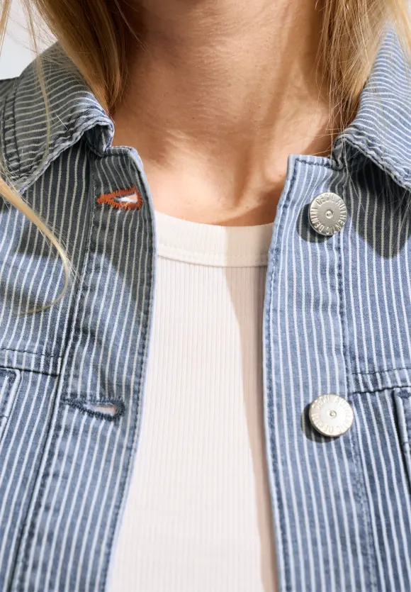 Jeans Overshirt - mid blue wash