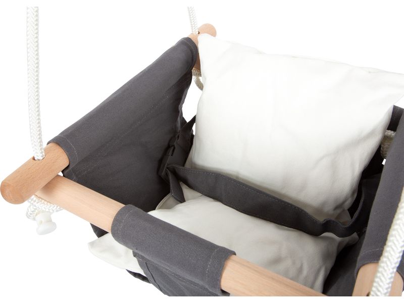 small foot Babyschaukel Komfort Babyschaukel aus Stoff mit Kissen und verstellbarem Gurt