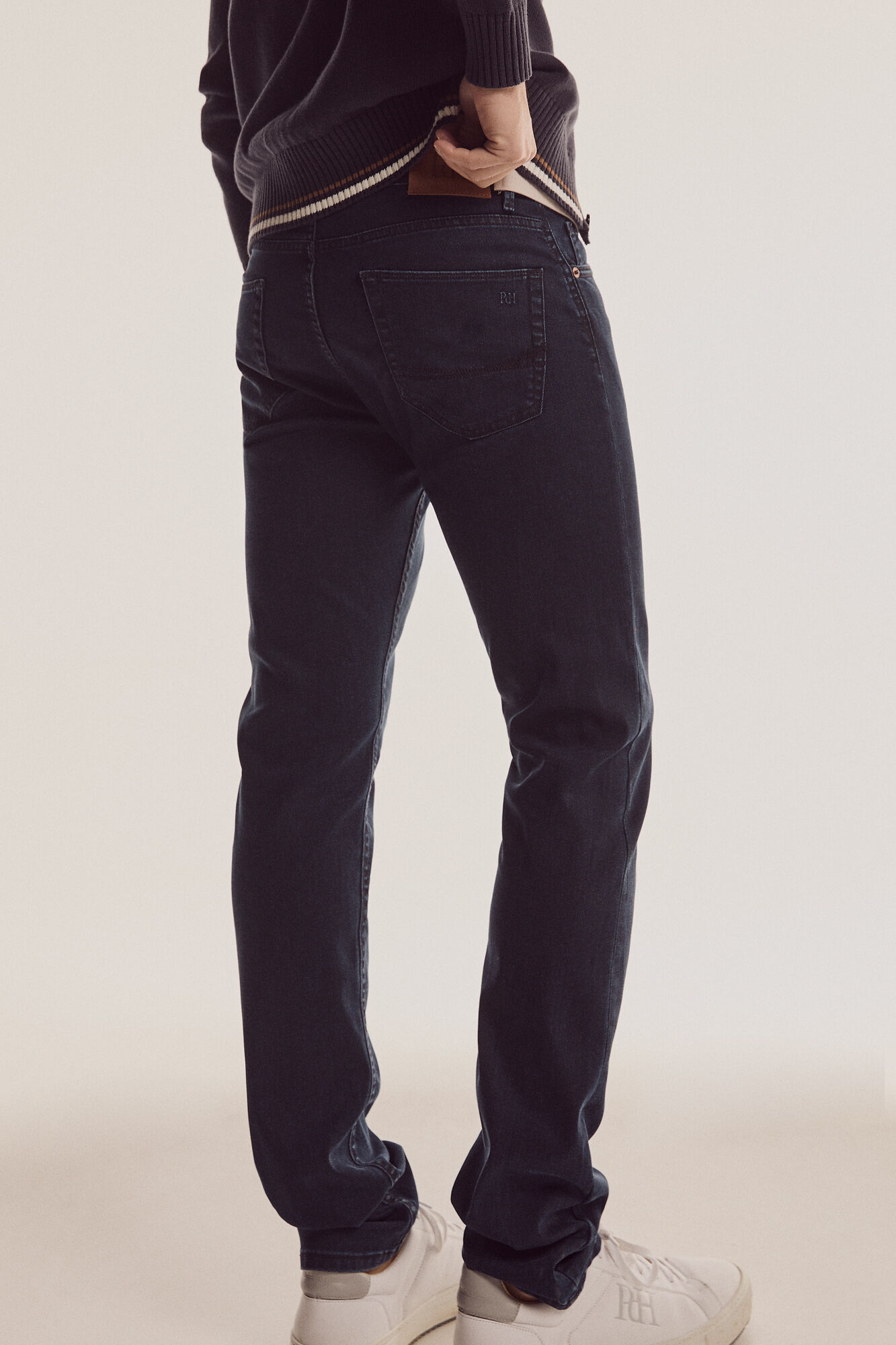 Calça jeans slim macia - Azul