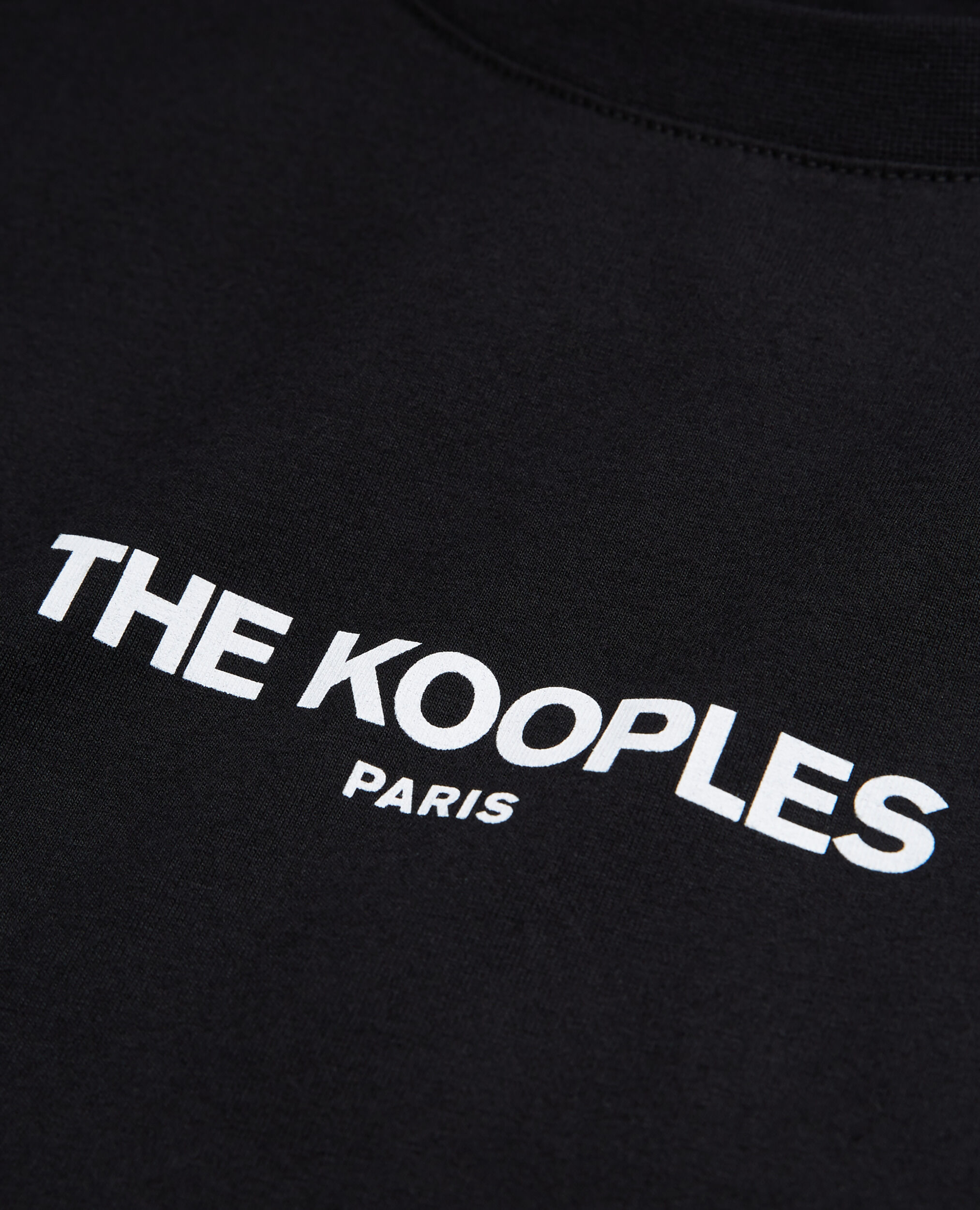 T-shirt noir coton à logo imprimé