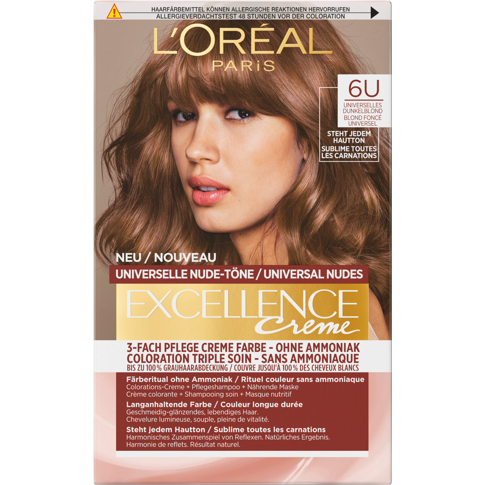 L'Oreal Excellence Crème Coloration Nude 6U