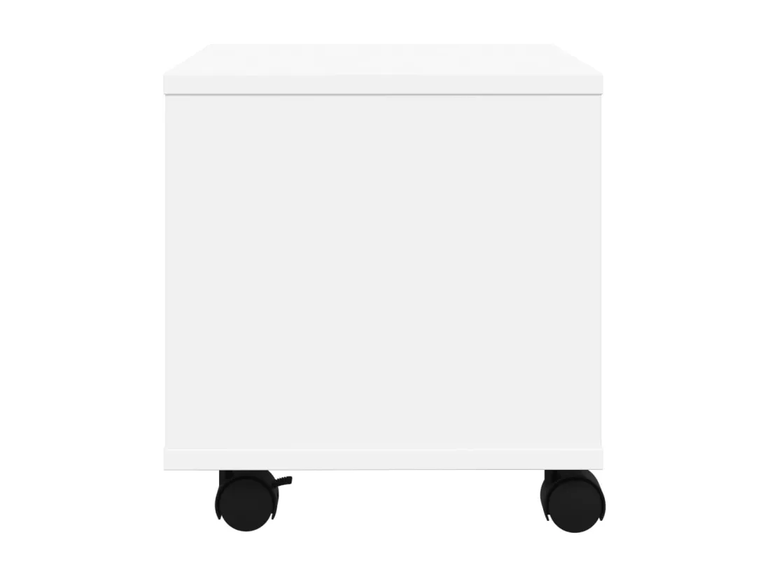 Support d'imprimante avec roulettes blanc 41x32x34,5 cm