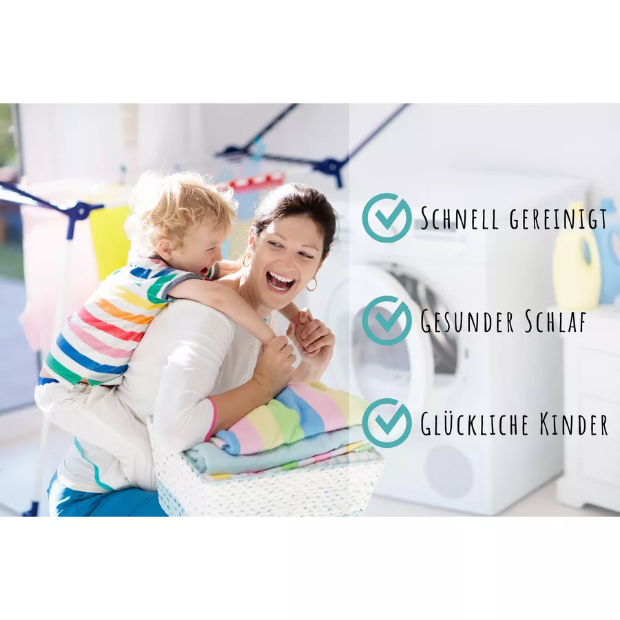 Kids Collective Babymatratze 70x140 cm mit waschbarem Bezug weiß mit Spannbettlaken