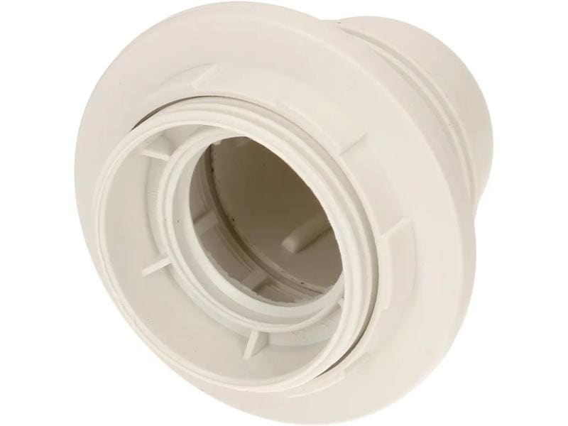 Max Hauri Lampenfassung E27 Randmantel M10 x 1, Zubehör Rin Weisse Lampenfassung für E27 Leuchtmittel