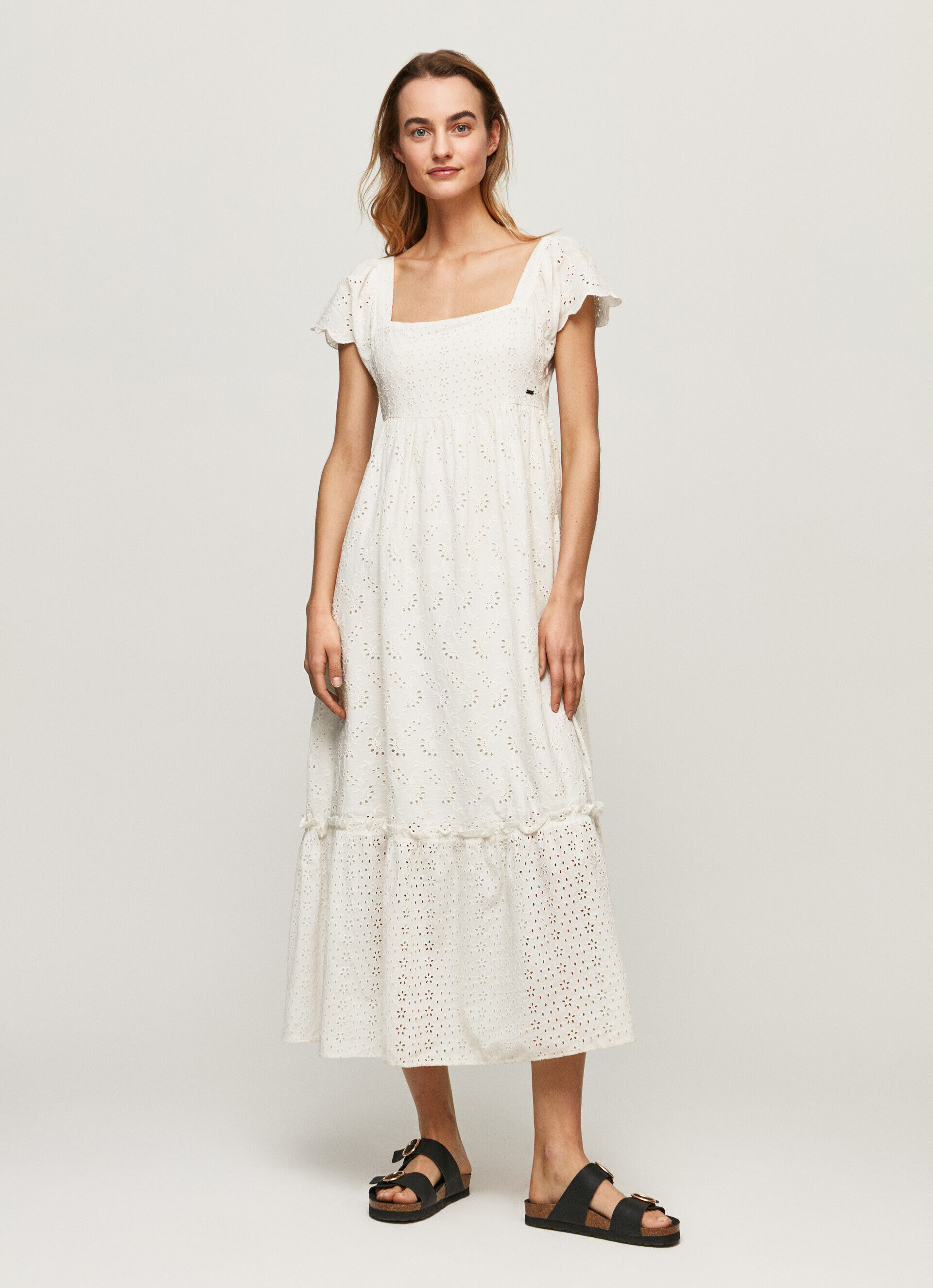 VESTIDO DE ALGODÃO PERI - branco