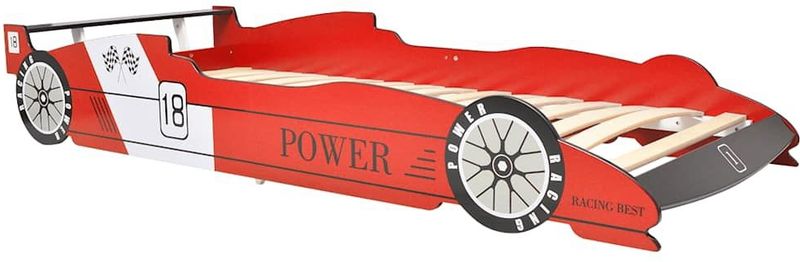 vidaXL Kinderbed - Raceauto - Rood - MDF-frame