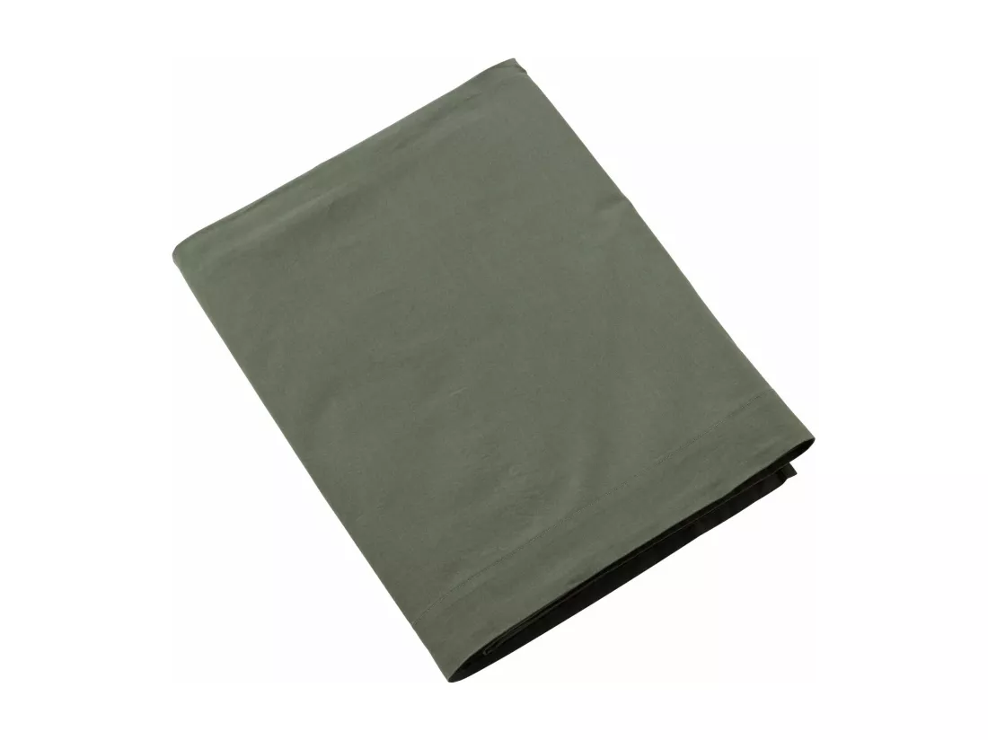 Drap plat coton lavé - SOMEO Kaki 240x300 - CELESTE