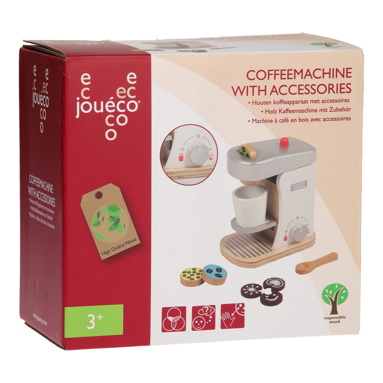 Jouéco Houten Koffiezetapparaat met Accessoires