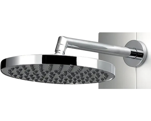 Douchepaneel inclusief thermostaat Schulte DuschMaster met kruisgrepen aluminium/chroom D9676 41