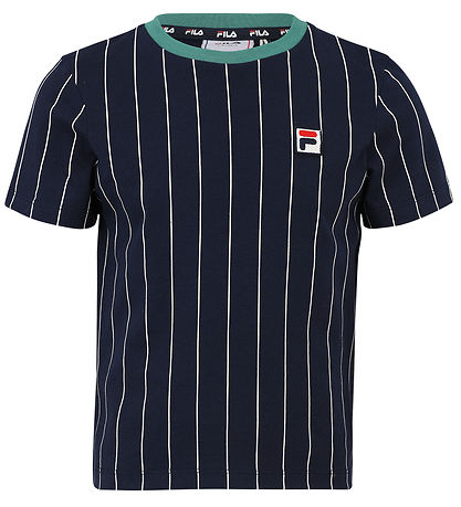 Fila T-Shirt - Leba - Black Iris/Bright White Striped