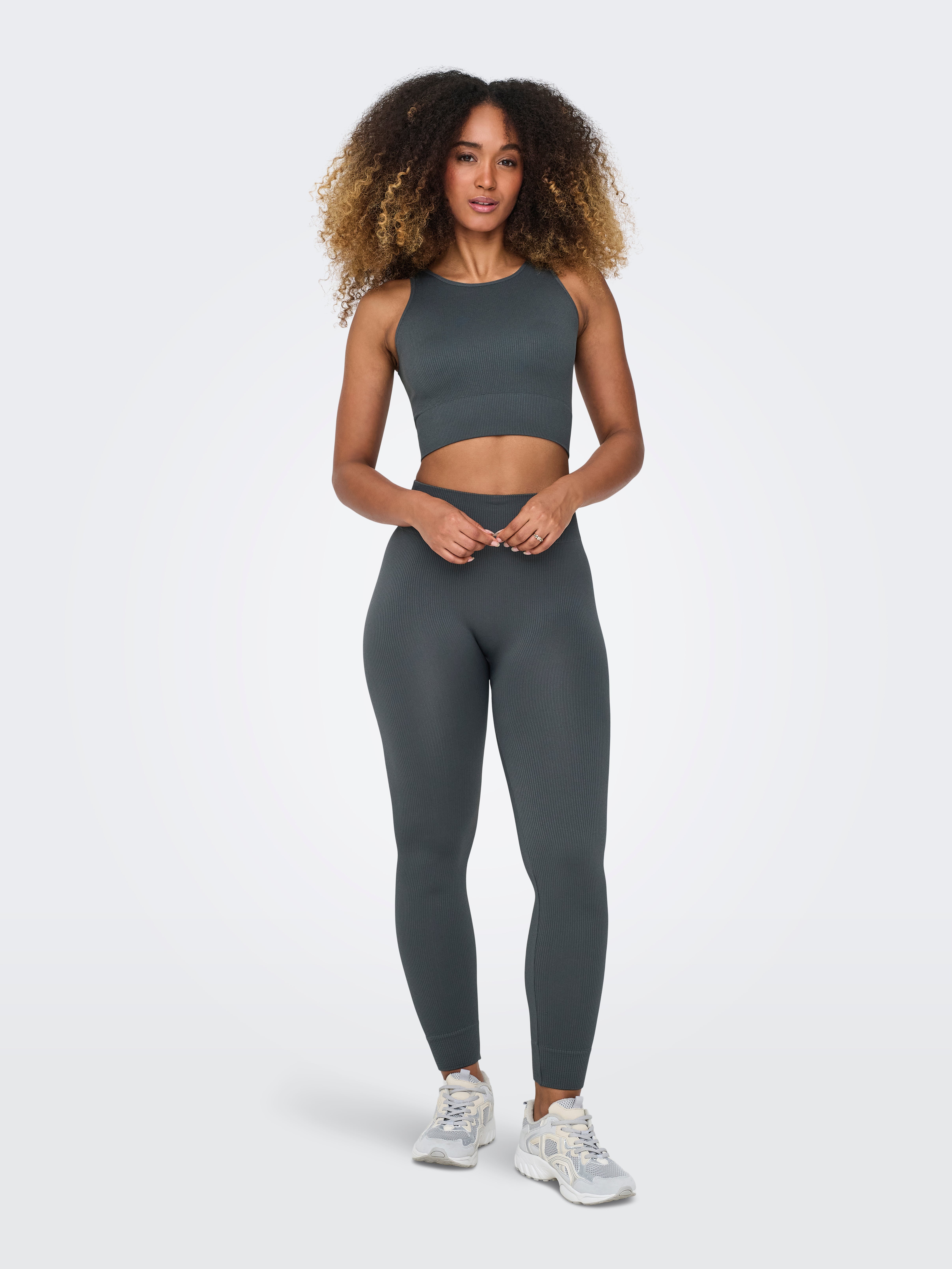 ONPJAIA Hohe Taille Enger Schnitt Sportleggings Dark Shadow