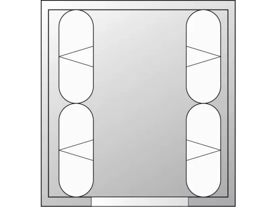 Hammam droit ILIADE 4 places avec sièges ergonomiques, panneau de contrôle extérieur et sonde de température - L190 x l 130 x H225 cm