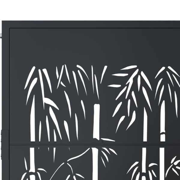 vidaXL Hageport antrasitt 105x155 cm stål bambusdesign