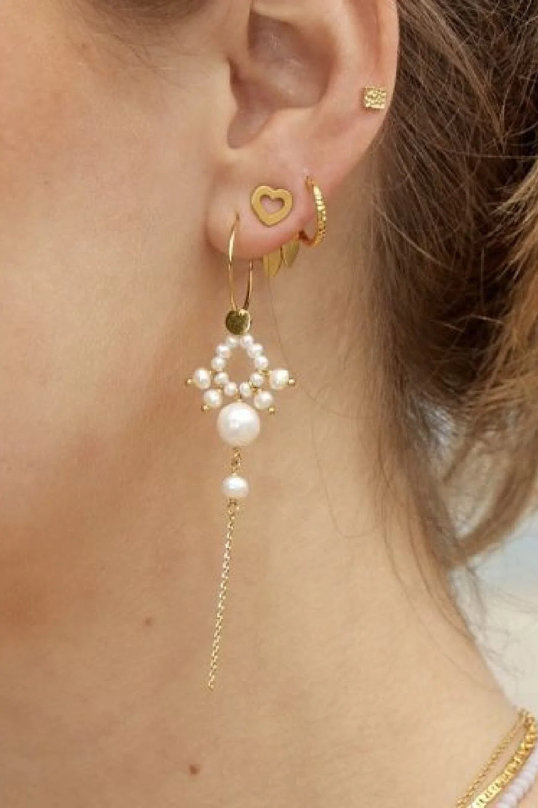 Stine A Petit Tinsel Creol Earring Goldenen