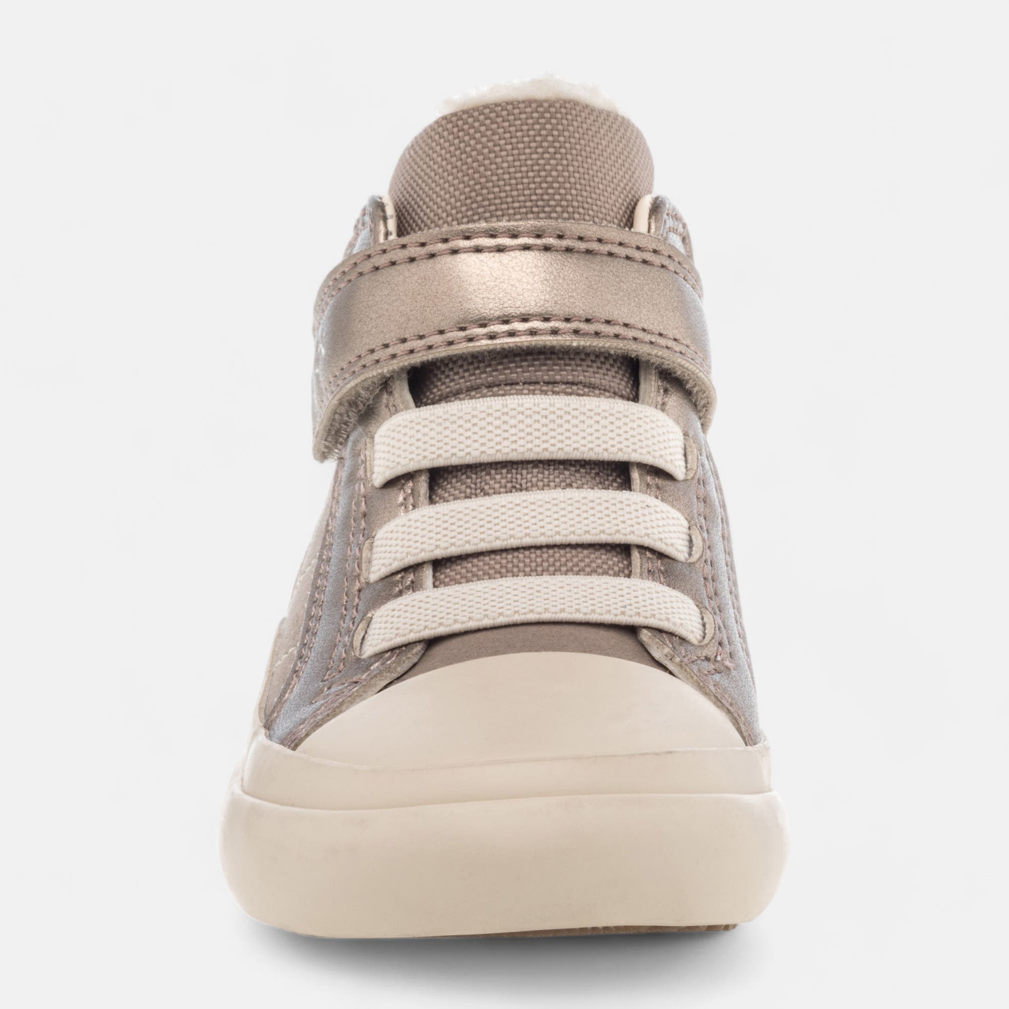 Baskets hautes Fille or