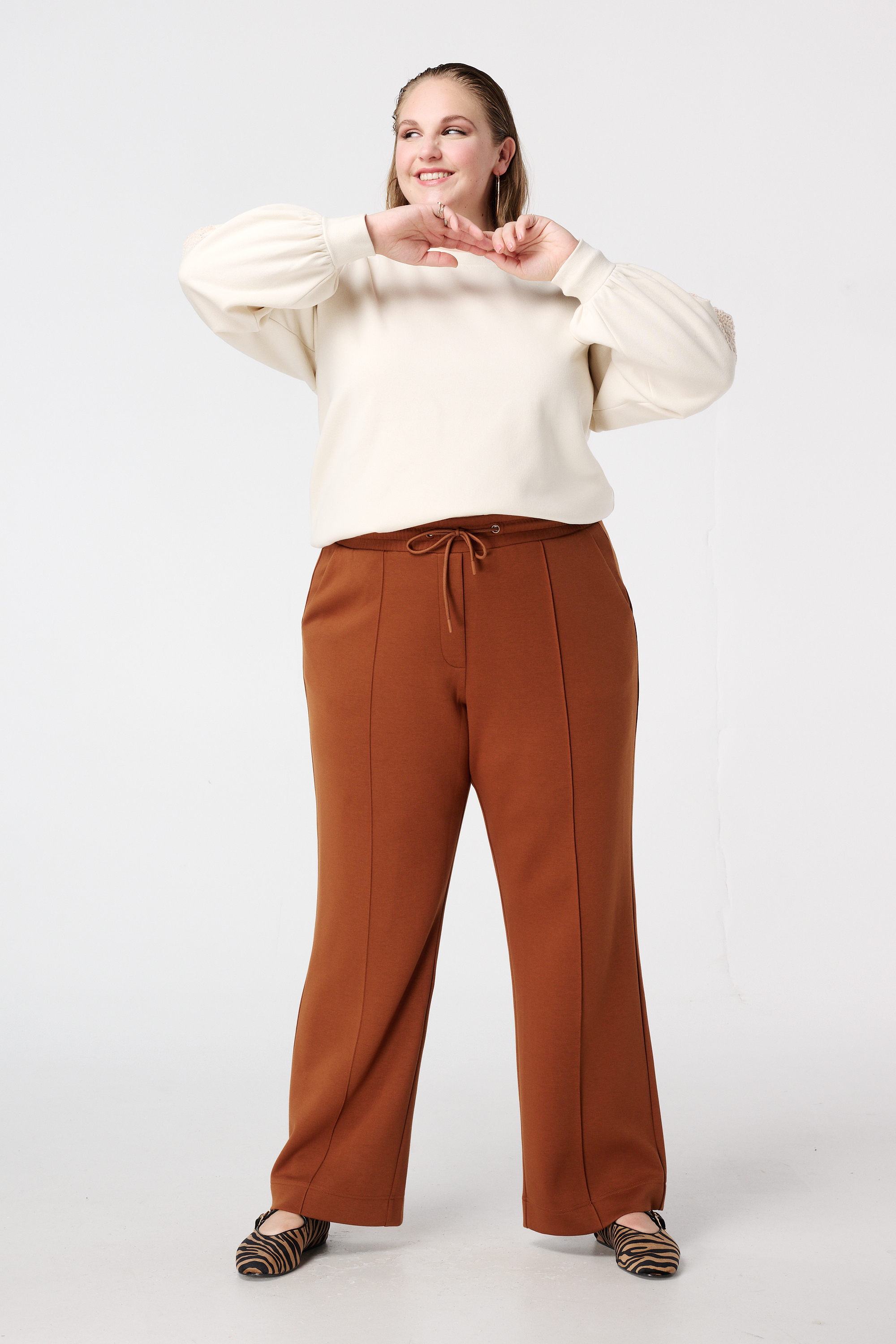 Broek met deelnaad Cognac
