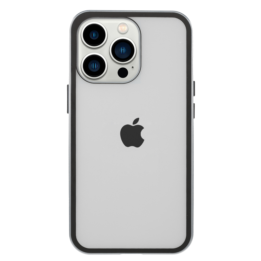 iPhone 13 Pro Magnetische Alu Schutzhülle mit Panzer Glas Backcover   Displayschutz (Magnet-Technologie) - Silber