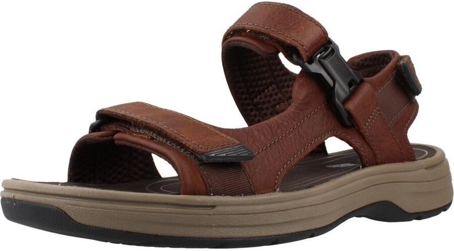 Clarks Bruine Saltway Edge Leren Sandalen