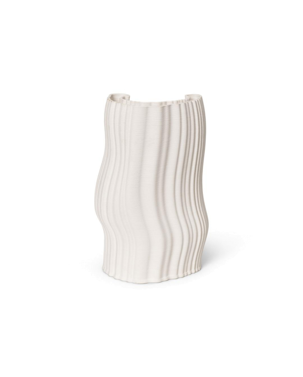 Ferm Living Moire vaas H30 off white