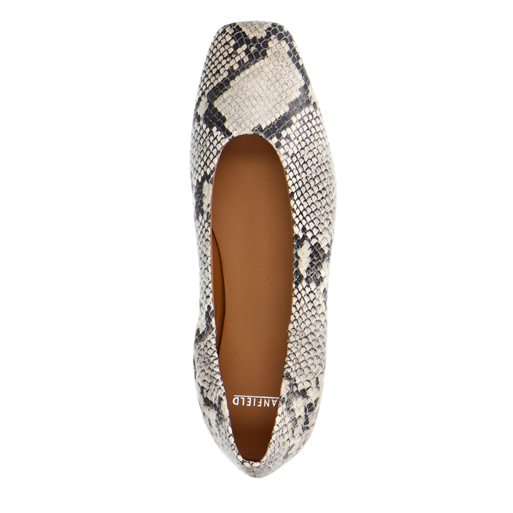 Leren slangenprint loafers