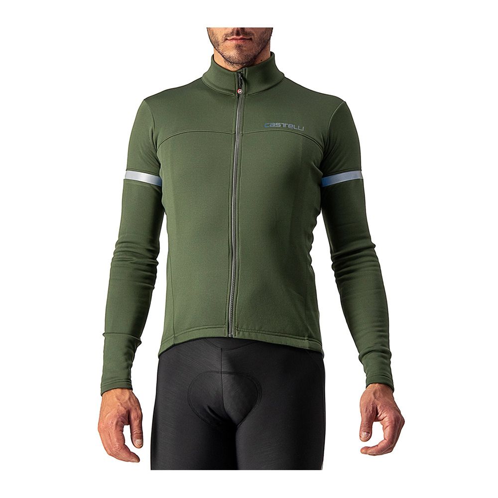 Castelli FONDO 2 - Maillot Homme military green/silver reflex