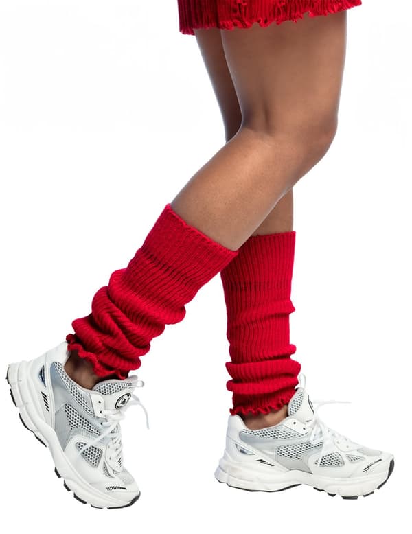 Røde leggings for kvinner.Size-One size