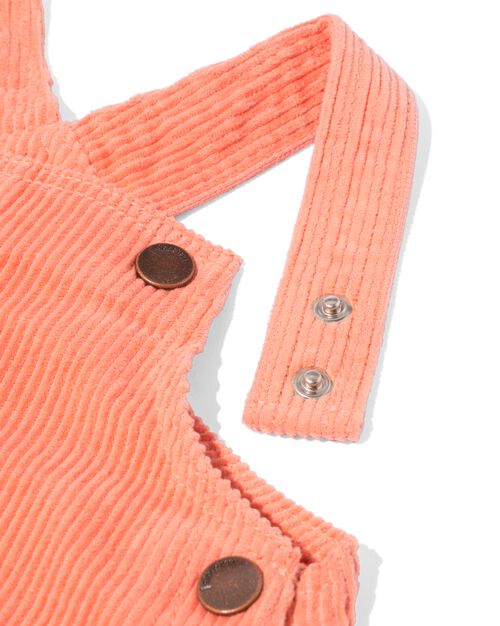 robe chasuble pour bébé en velours côtelé rose