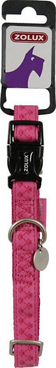 Collier réglable Mc Leather 10mm fuschia