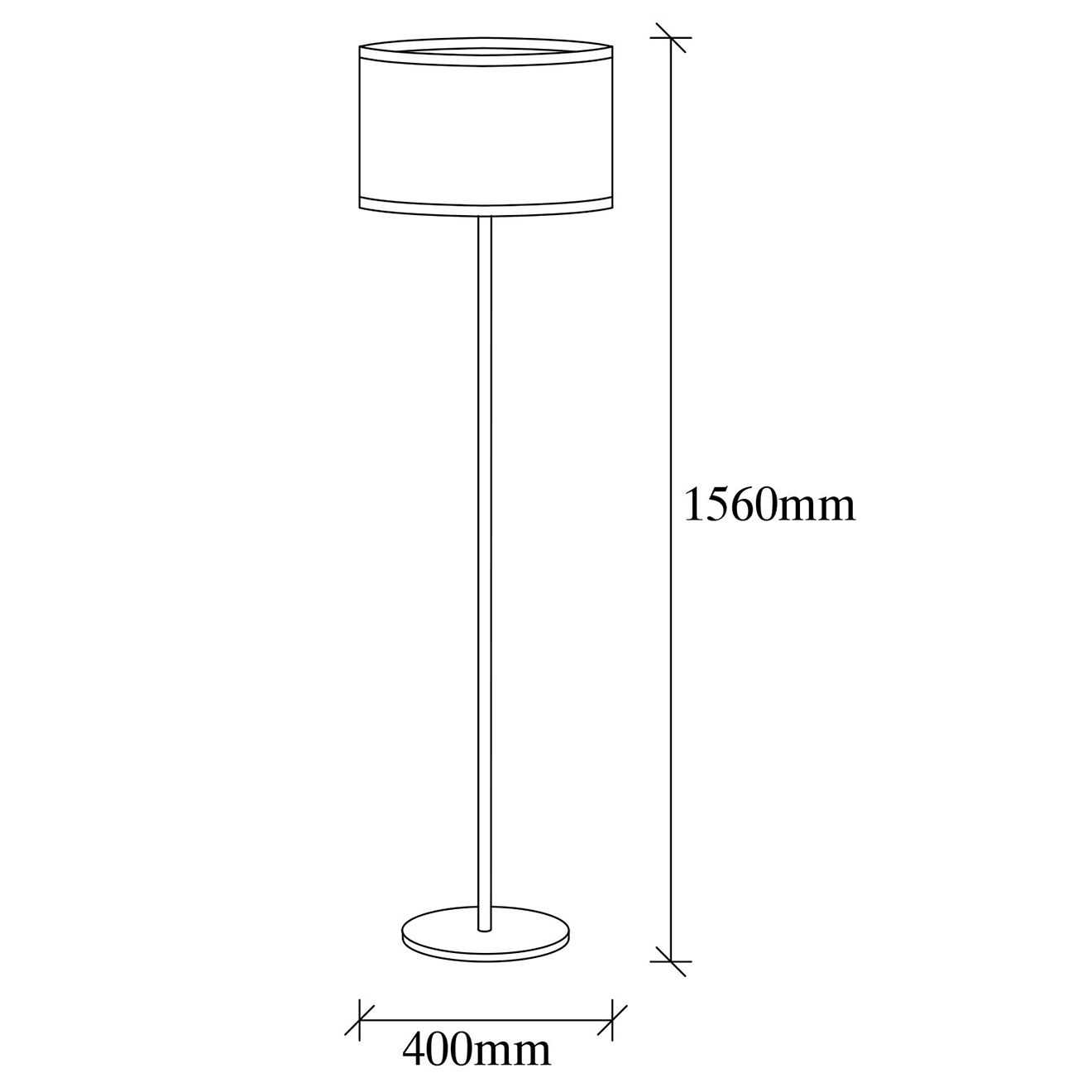 Sheen Lampadaire Way noir/crème - D.40x156 cm