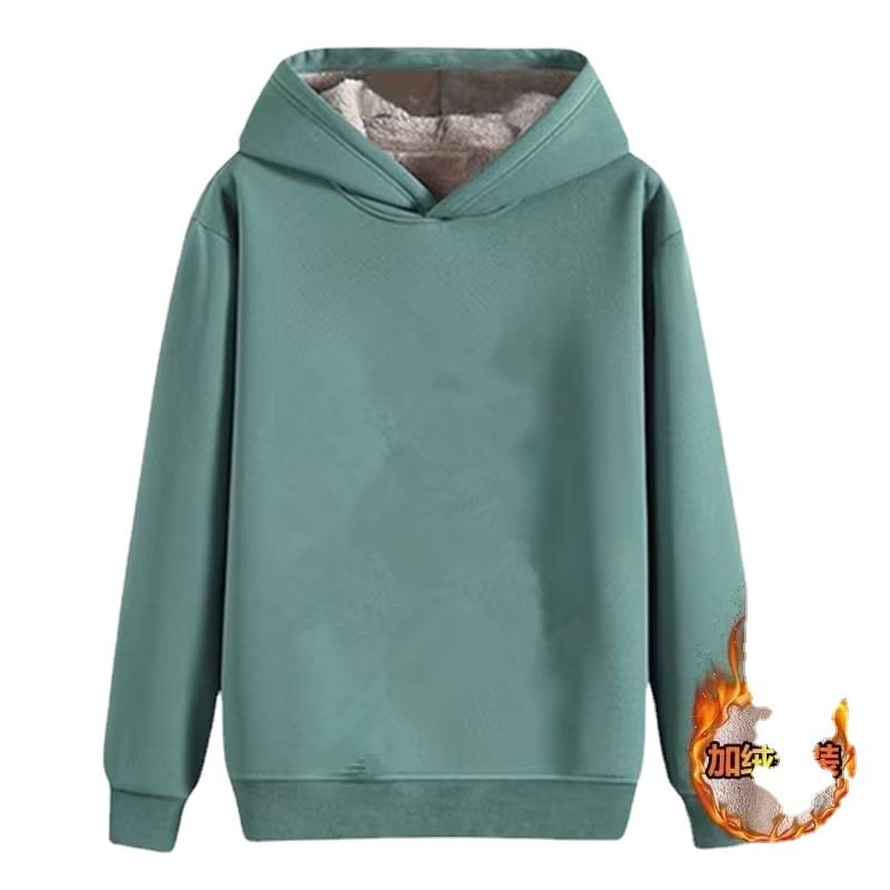 Wewewow - Effen hoodie met fleecevoering