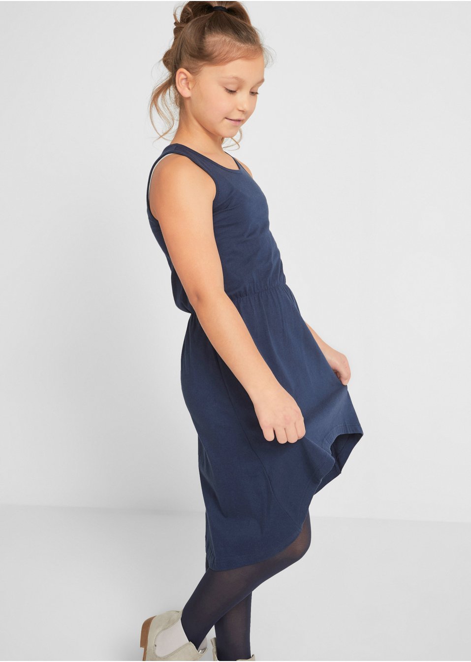 Robe et T-shirt fille (Ens. 2 pces.) en coton