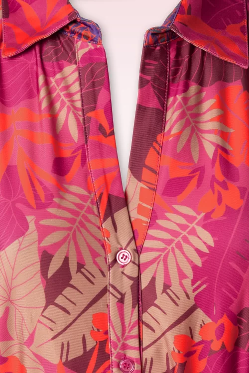 K-Design Paula polo maxi jurk in roze